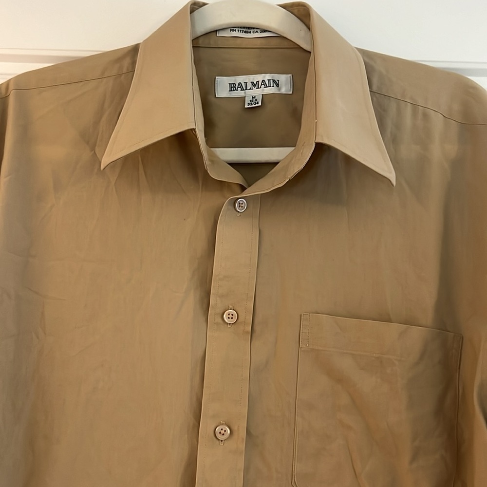 Balmain Men’s Button Down Dress Shirt